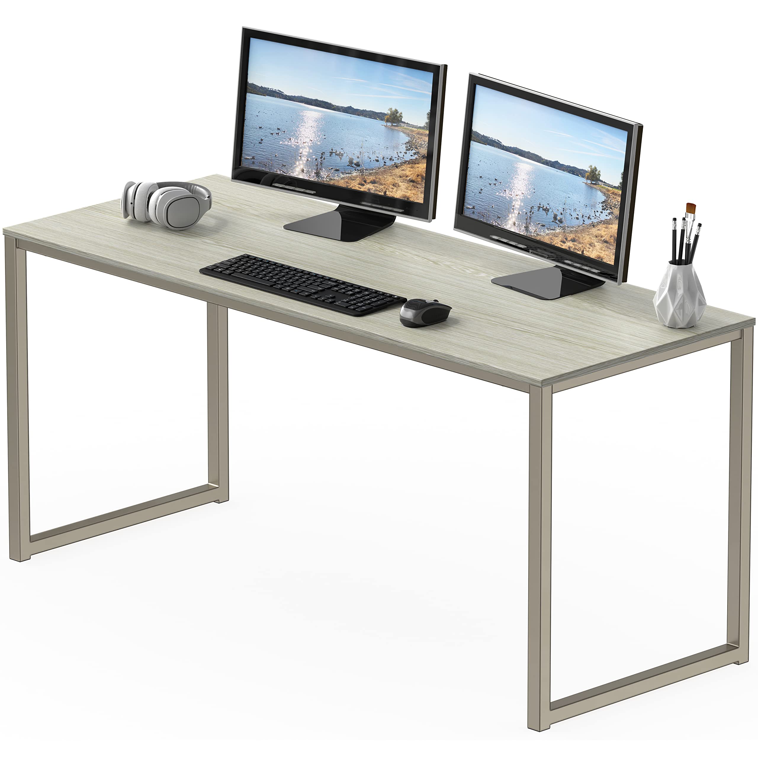 Amazon.com: SHW Mission 55-Inch Home Office Computer Desk, Maple
